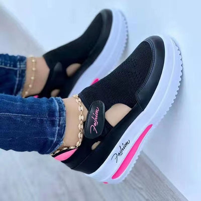 Women’s Slip-On Sneakers with Mesh Design and Soft Sole