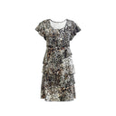 Women's Flowing Wrap Dress with Unique Layering Design