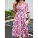 Floral Print Wrap Dress for Women