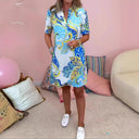 Chic Women's Dress with Stylish Patterns and Handy Pockets