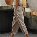 Chic Women's Linen Pants with Side Detailing