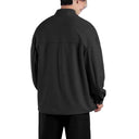 Shimmering Women's Long Sleeve Blouse with Modern Stand-Up Collar
