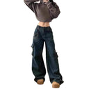 Stylish Women's Cargo Jeans with Functional Side Pockets