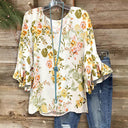 Floral Ruffle Blouse for Women