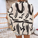 Artistic Abstract Chiffon Blouse for Women