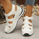 Stylish Women's Wedge Sneakers with Adjustable Strap