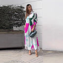 Vibrant Graphic Print Shirt Dress with Pockets