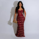 Crystal Embellished Evening Dress for Women