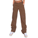 Chic Women's Cargo Pants with Side Pockets