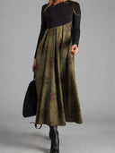 Boho-Inspired Midi Dress with Unique Patterns
