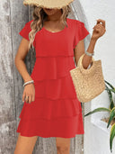 Chic Layered Ruffle Dress for Women