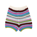Vibrant Stripe Knit Shorts for Women