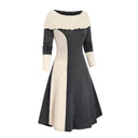 Chic Women's Asymmetrical Dress with Structured Collar