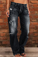 Trendy Used Look Women's Loose Jeans