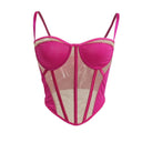 Women's Shaping Bustier with Sheer Inserts