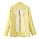 Chic Textured Blazer Jacket with Pockets for Women