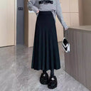 Chic High-Waisted Pleated Maxi Skirt for Women