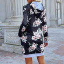 Floral Hooded Dress with Handy Pockets