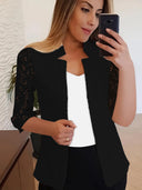 Ladies Lace-Trim Blazer Jacket