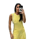 Chic Women's Short-Sleeved Button Dress with Patch Pockets