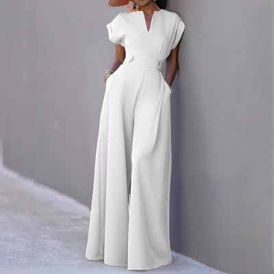 Chic Wide-Leg Jumpsuit with Convenient Pockets for Women