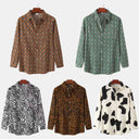 Chic Women's Long Sleeve Zebra Print Blouse