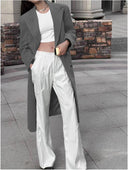 Chic Women's Long Blazer with Sophisticated Design