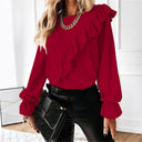 Women's Ruffled Blouse for Stylish Elegance