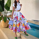 Floral Print Women's Maxi Dress with Stylish Silhouette