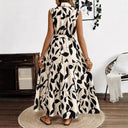 Chic Women's Tie Waist Shirt Dress with Flared Skirt