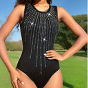 Rhinestone-Embellished Women's Bodysuit