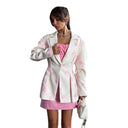 Floral Design Blazer Jacket for Women