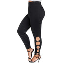 Chic High Waist Leggings with Side Cut-Outs