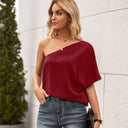 Women's Asymmetrical Blouse - Chic Design for Everyday Wear