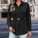 Chic Women's Blouse with Belted Style