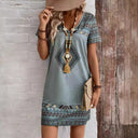 Stylish Ethnic Pattern Women's Tunic Dress