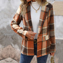 Chic Women's Wool Blend Checked Blazer