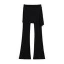 Chic Women's Flared Pants with Unique Asymmetrical Design