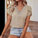Lace Accented Women's Blouse Design