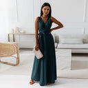 Chic V-Neck Long Dress for Women