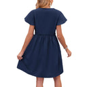 Chic Women's Button-Down Swing Dress with Pockets