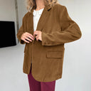 Chic Women's Corduroy Blazer for All Seasons