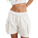 Women's Leisure Pants with Elastic Waist and Side Pockets