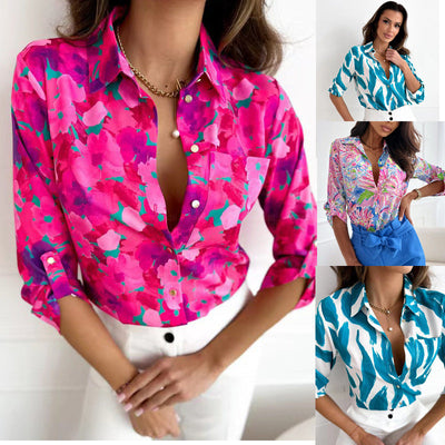 Floral Accent Women's Blouse for Effortless Style