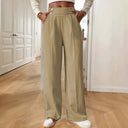 Women's High-Waisted Wide Leg Pants with Pockets