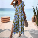 Animal Print Maxi Dress with Slit