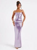Chic Spaghetti Strap Evening Dress for Women