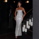 Glittering Evening Dress with Refined Detailing