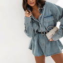 Chic Women's Denim Shirt Dress