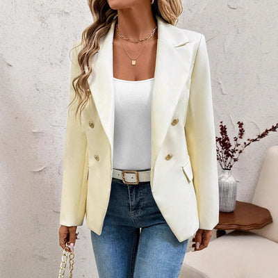 Chic Oversized Blazer with Double Button Design